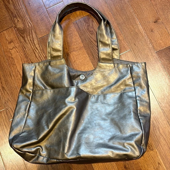 The  body shop copper soft vegan leather shopping Tote bag - Picture 3 of 13